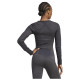 Adidas Γυναικεία μακρυμάνικη μπλούζα Knit Cropped Long-Sleeve Tee